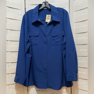 NWT Notations Button Up Blouse